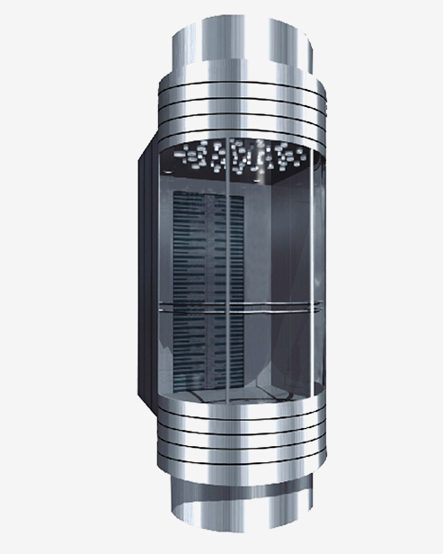Ascenseur d'observation de forme ronde commerciale